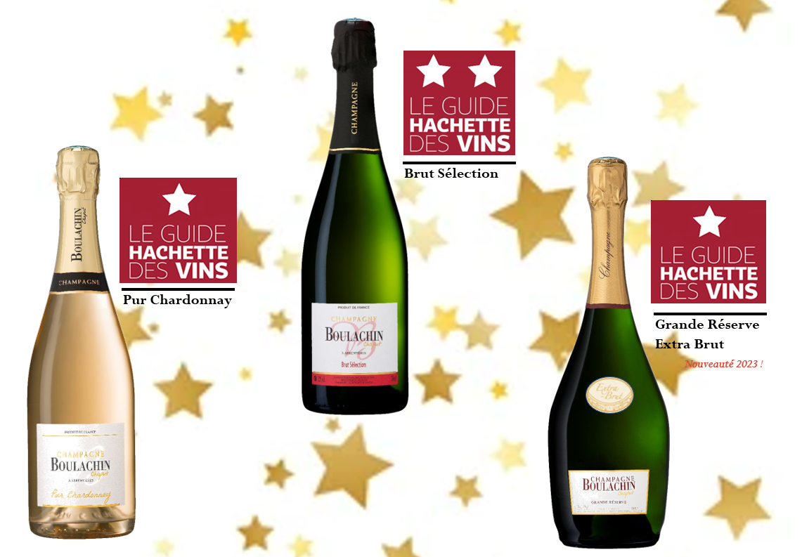 3 cuvées étoilées au Guide Hachette 2024 - Champagne Boulachin Chaput